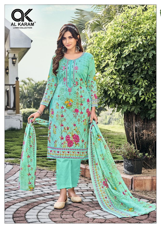 Al Karam Gulfam 1 Casual Wear Wholesale Printed Cotton Dress Material 